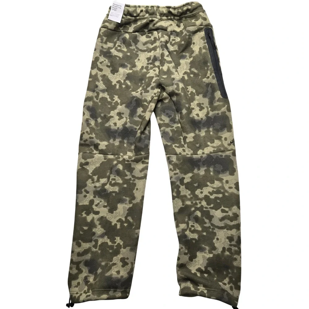 Nike Tech Fleece Mens Small Camo Sweatpants‎ Olive Green Digital Camo II1324-276